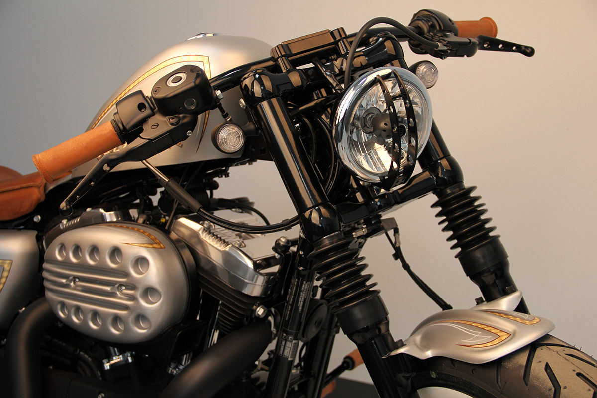 Scheinwerfergrill KAMIKAZE (passend für Harley-Davidson Modelle: alle Sportster 48)