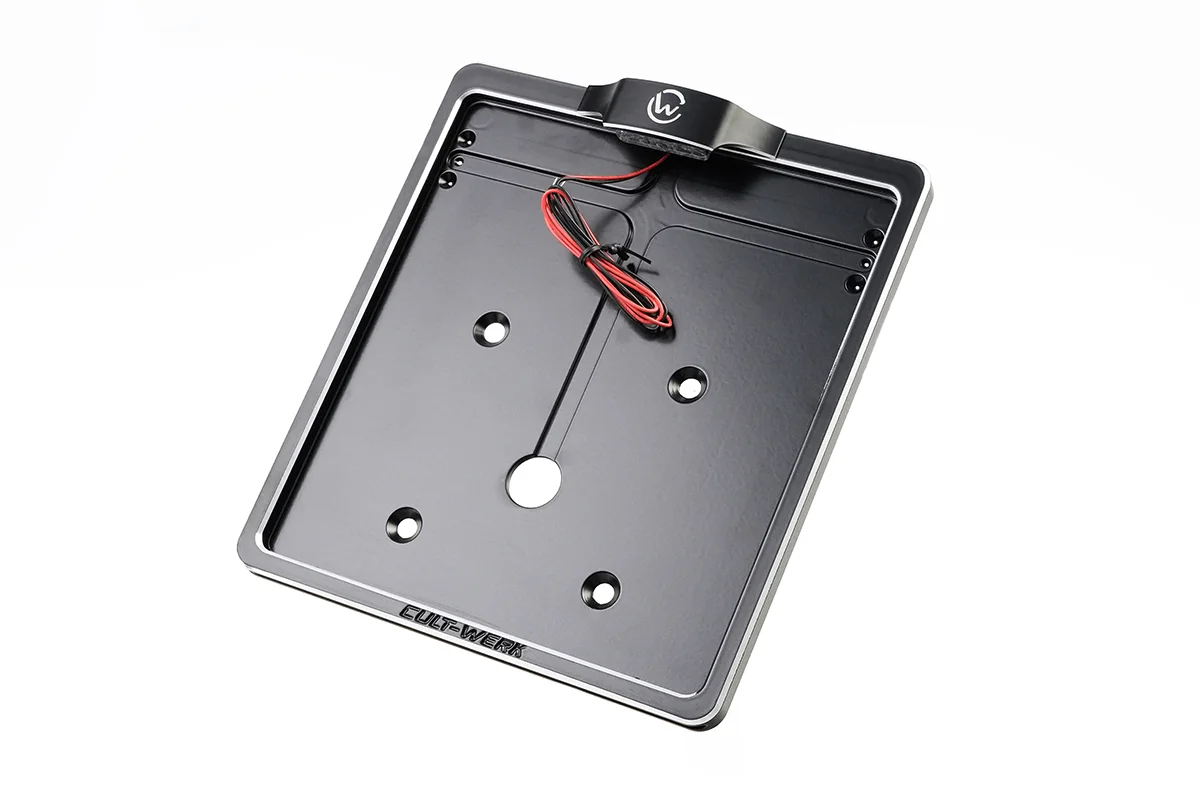 Kennzeichenplatte mittig V2, ohne 3in1 Beleuchtung (passend für Harley-Davidson Modelle: Low Rider & Heritage Classic ab 2018) Kennzeichenplatte mittig V2, ohne 3in1 Beleuchtung (passend für Harley-Davidson Modelle: Low Rider & Heritage Classic ab 2018)