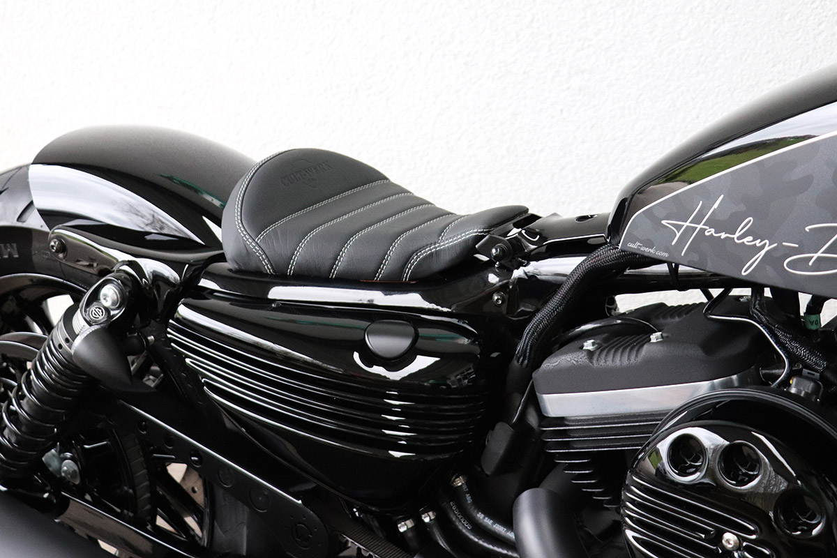 HARLEY SPORTSTER - Rahmensitz OLD SCHOOL (BJ. alle SPO, mit Leder)
