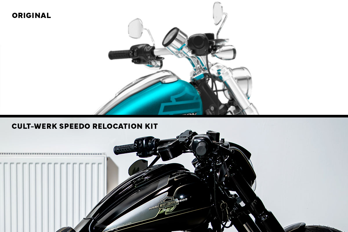 Speedometer Mount "Round" for Harley-Davidson Breakout 2025+ (for Round Speedometer, Gloss Black)