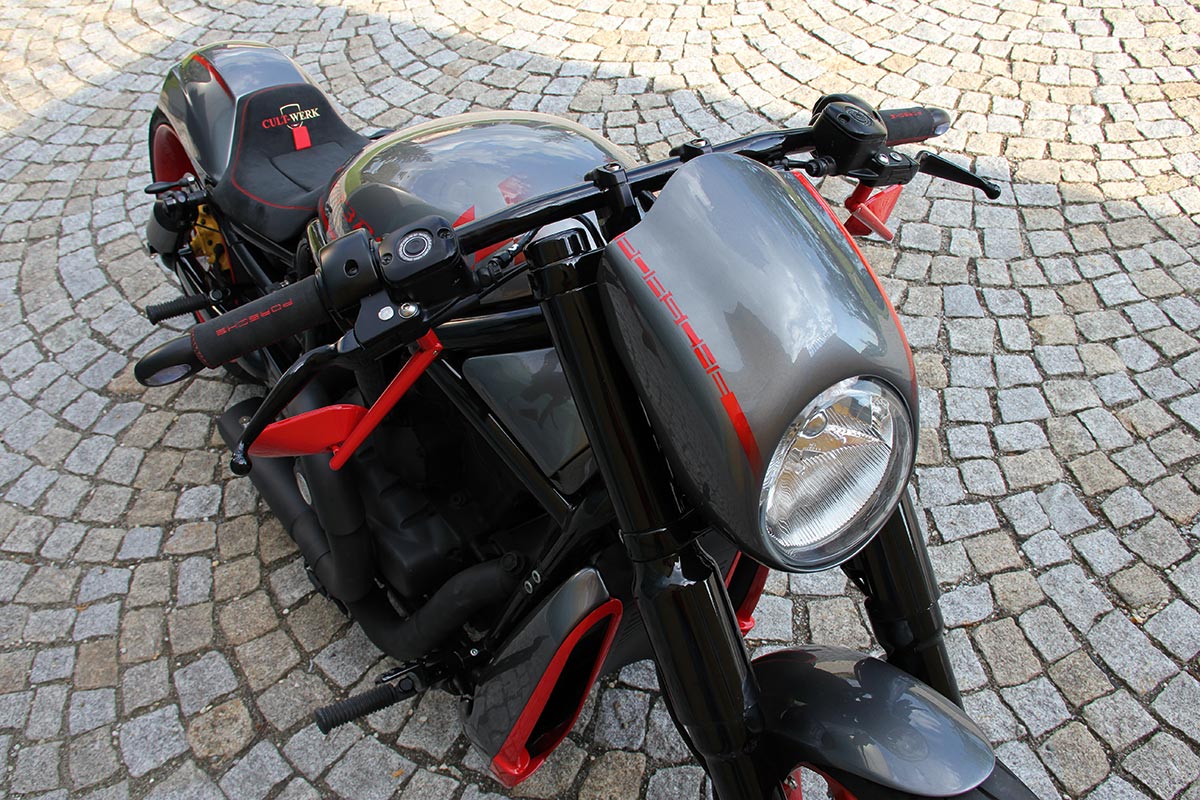 HARLEY V ROD NIGHT ROD SPECIAL - Scheinwerfermaske (BJ. 2002 - 2011, Tachoversatz u. Tieferlegung)