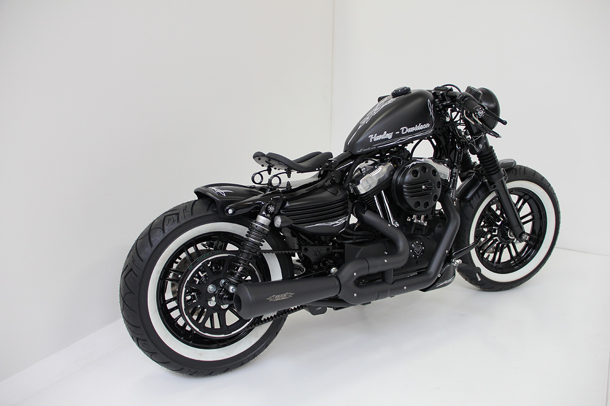 HARLEY SPORTSTER - Heckfender OLD SCHOOL (BJ. SPO ab 2004 bis aktuell, schwarz glänzend)