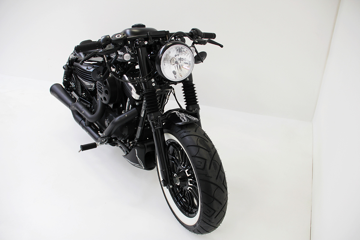HARLEY SPORTSTER - 7" Scheinwerfer (schwarz mit Klarglas)