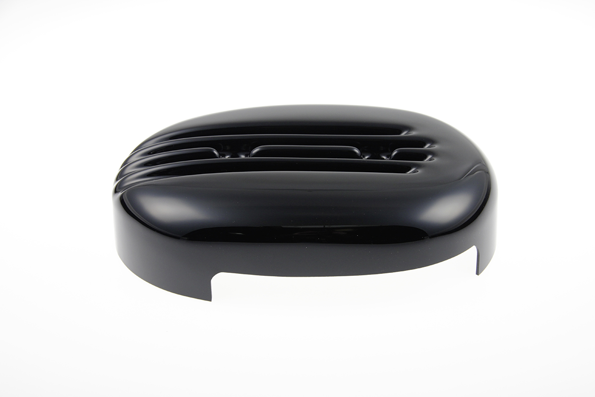 HARLEY SPORTSTER - Luftfilterdeckel FIN (BJ. SPO 04 bis 15 + Roadster bis aktuell, schwarz glänzend)
