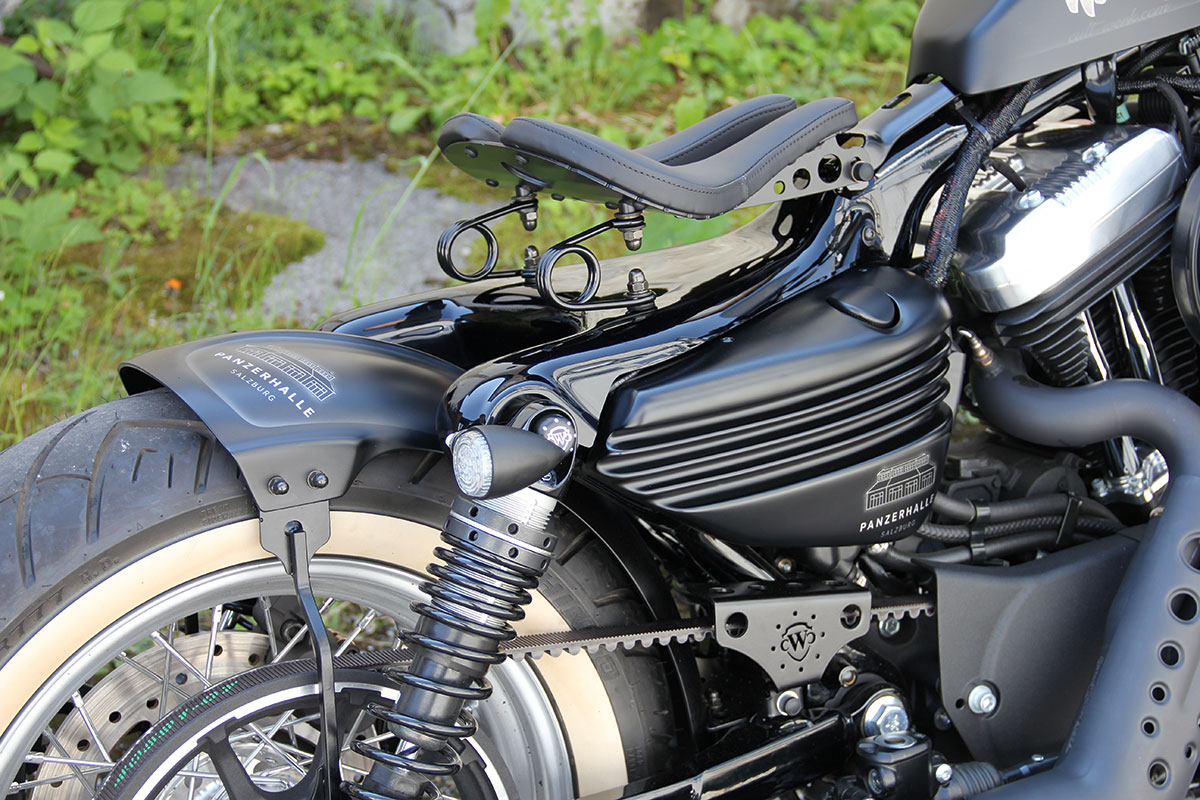 HARLEY SPORTSTER - Seitendeckelset BOBBER (BJ. SPO ab 2004 bis 2013, schwarz glänzend)