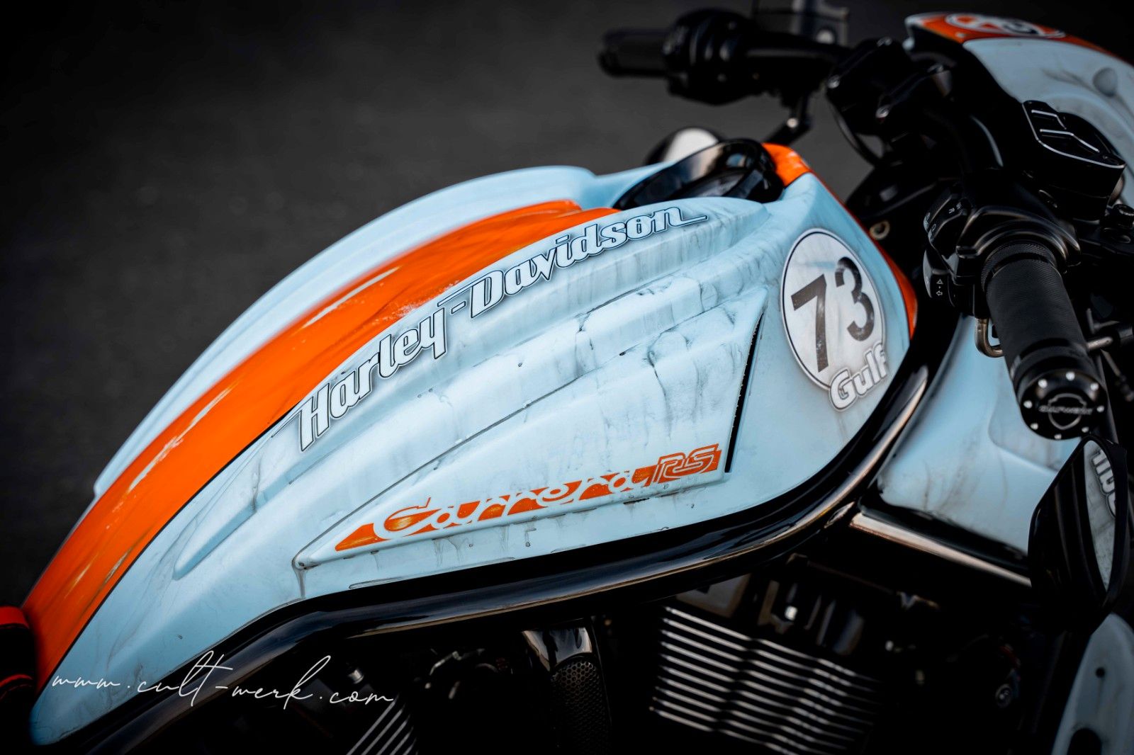 HARLEY DAVIDSON V-Rod Night Rod Special "GULF" by Cult-Werk HARLEY DAVIDSON V-Rod Night Rod Special "GULF" by Cult-Werk