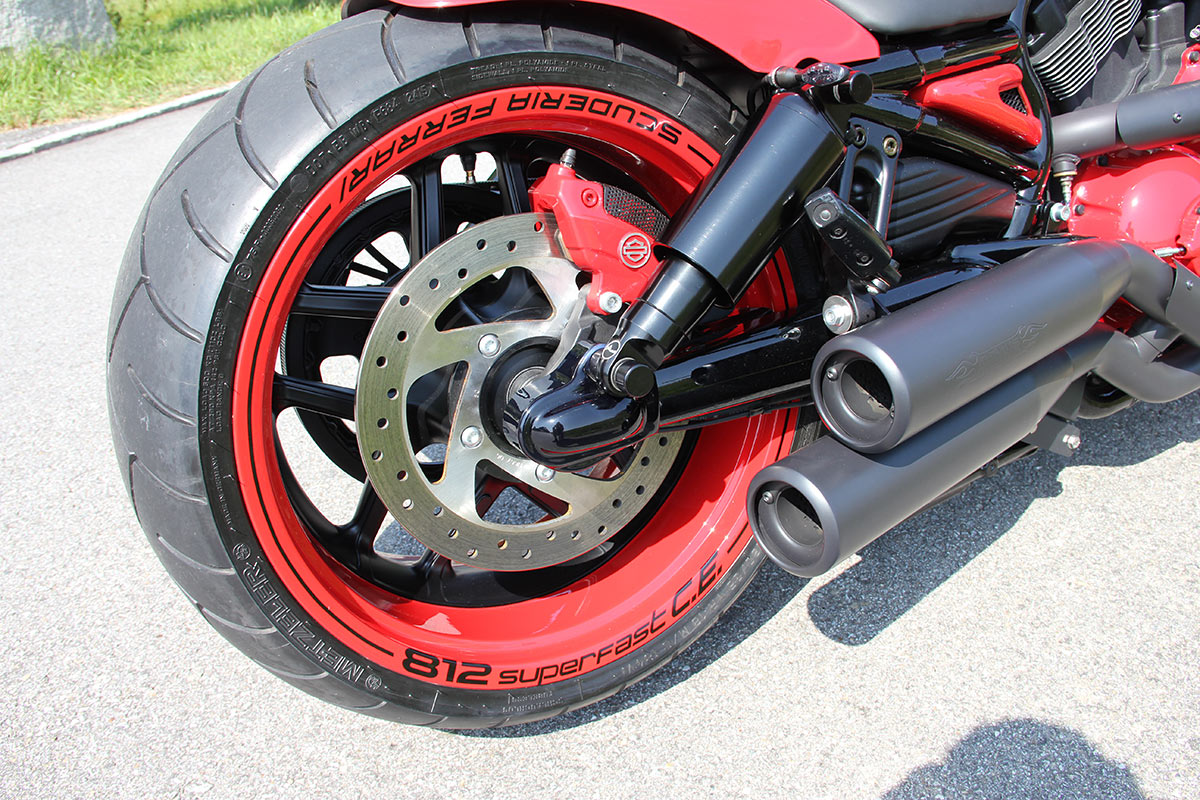 HARLEY V ROD NIGHT ROD SPECIAL - Achscover hinten (BJ. 2002 - 2017)