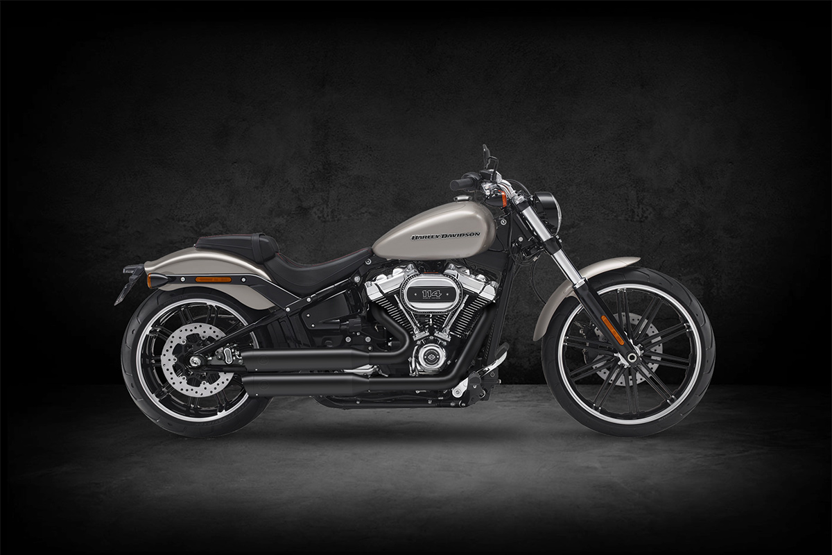 HARLEY SOFTAIL - KESSTECH Komplettanlage 2in2 Shotgun Low (mit EU-Typengenehmigung)