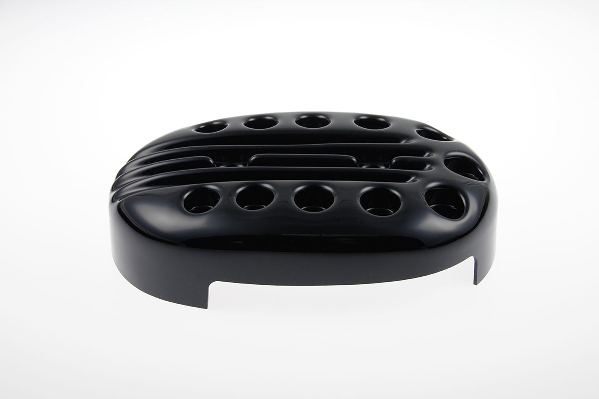 HARLEY SPORTSTER - Luftfilterdeckel SLOTTED (BJ. SPO 2004 bis 2015, schwarz glänzend)