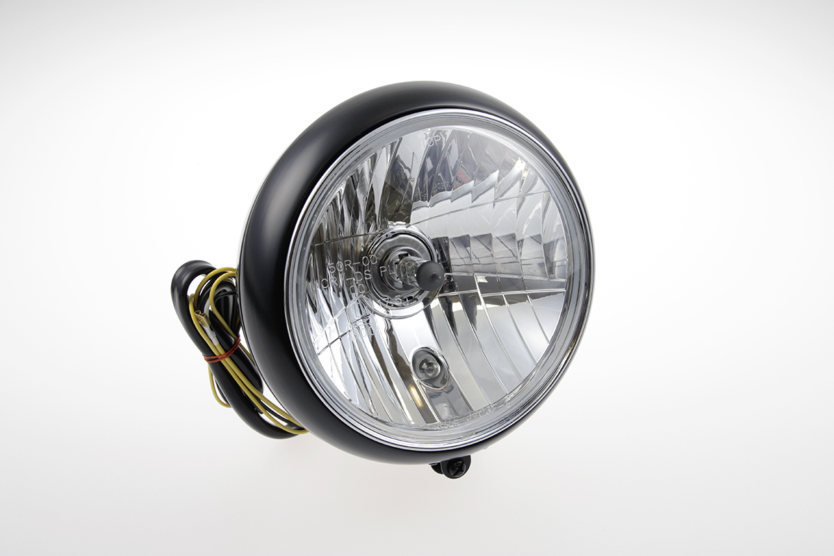 HARLEY SPORTSTER - 7" Scheinwerfer (schwarz mit Klarglas)