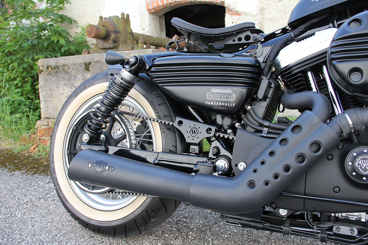 HARLEY SPORTSTER - Seitendeckelset BOBBER (BJ. SPO ab 2014 bis aktuell, schwarz glänzend)