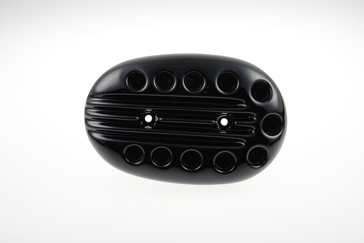 HARLEY SPORTSTER - Luftfilterdeckel SLOTTED (BJ. SPO 2004 bis 2015, schwarz glänzend)