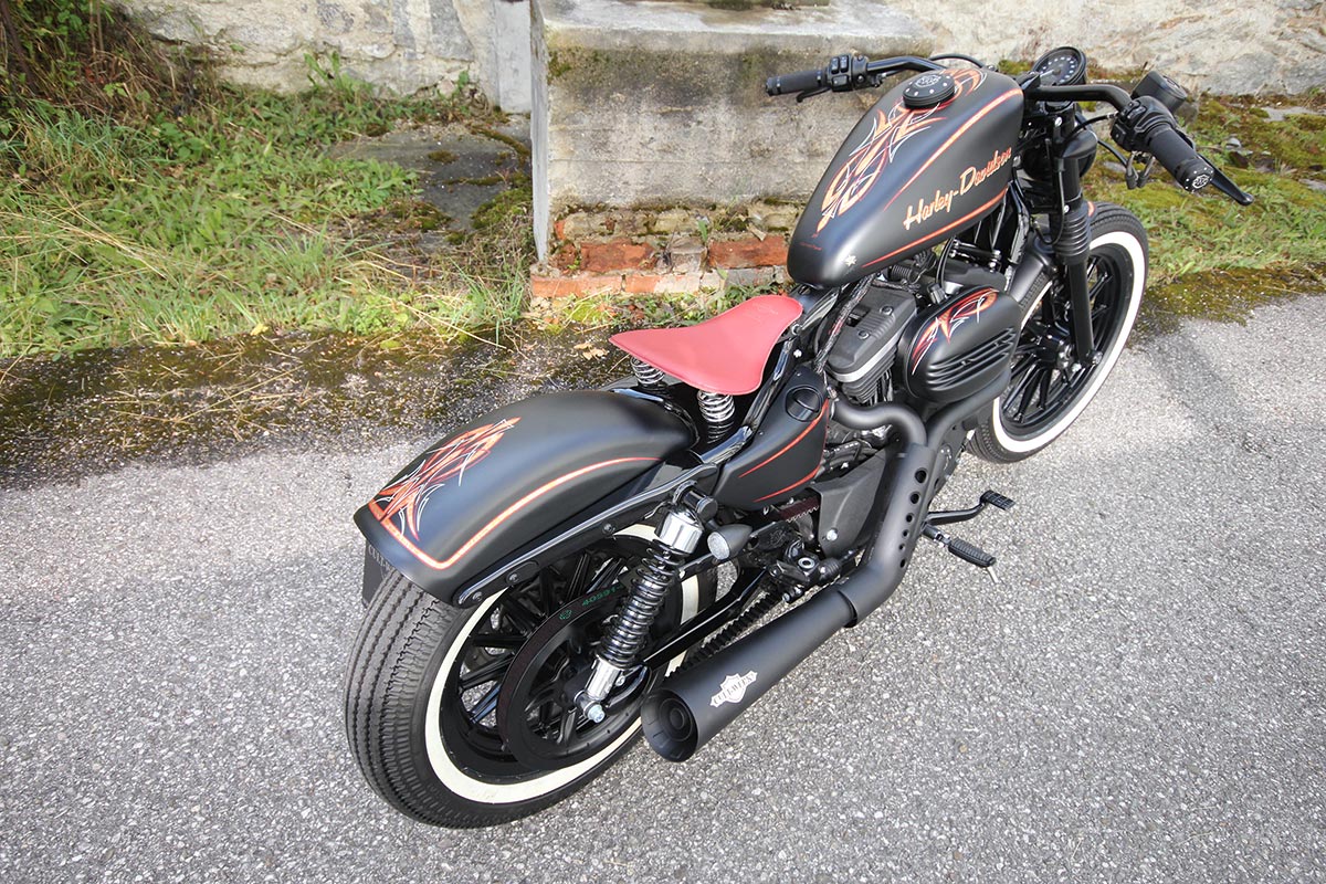 Heckfender ORIGINAL STYLE (passend für Harley-Davidson Modelle: Sportster ab 2004 bis aktuell, schwarz glänzend)