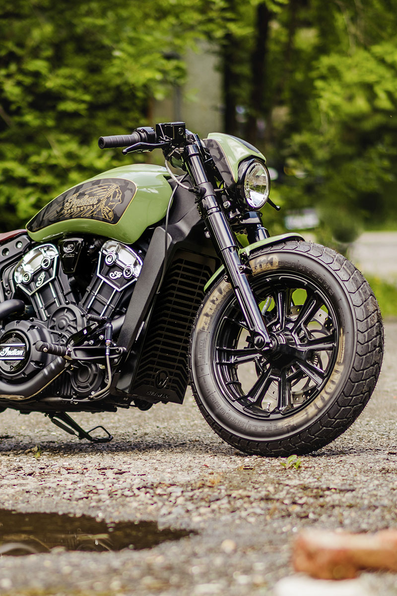 Scheinwerfermaske NRS STYLE (passend für Indian Motorcycle Modelle: Scout Bobber ab 2018)