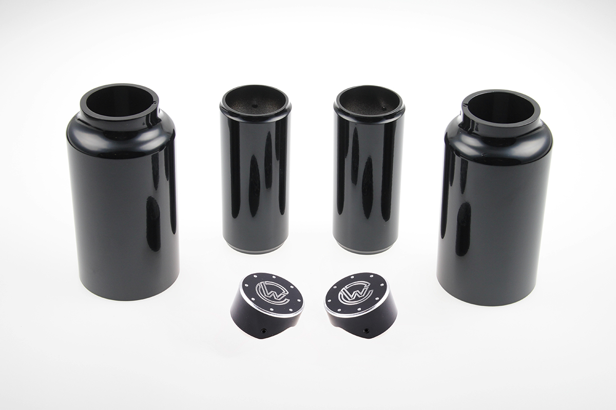 thumbnail image 2 of Full Fork Cover Kit For Harley-Davidson Softail M8 Street Bob FXBB FXBBS 2018-2025 – Anodized 2 of 3