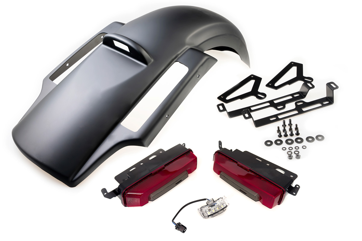 Rear Fender “Bagger Facelift Kit” (suitable for Harley-Davidson models: Touring from 2014, incl. OEM Lighting)