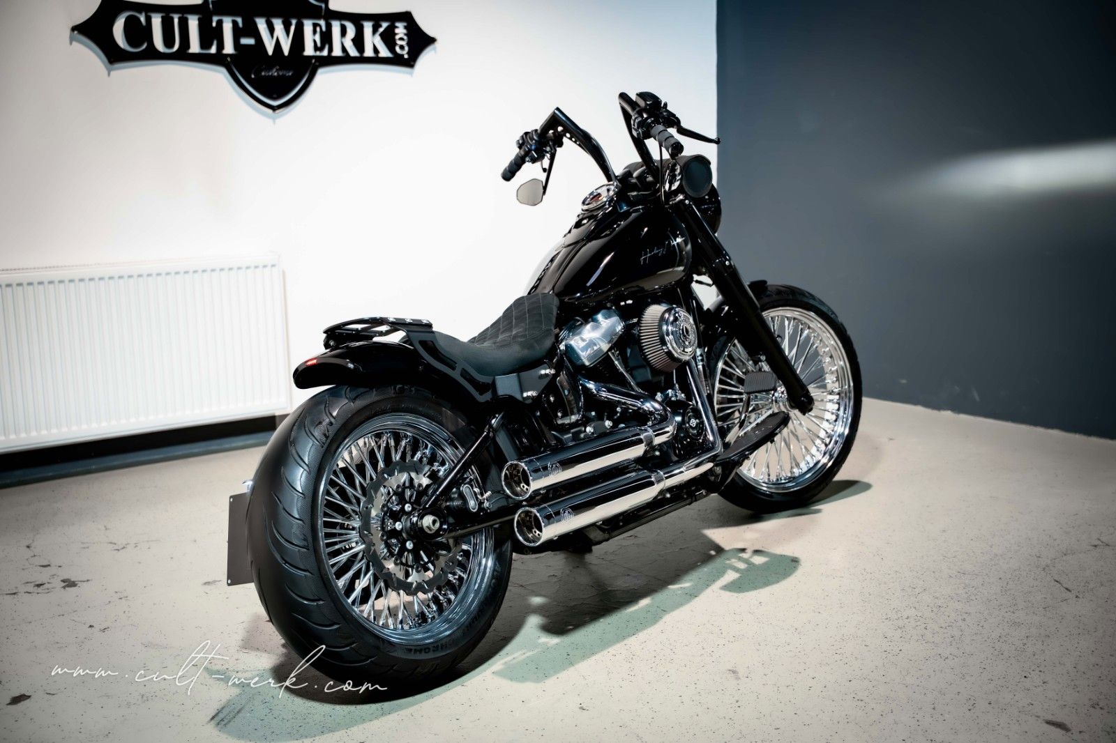 HARLEY DAVIDSON SOFTAIL SLIM CUSTOM APE KLAPPE 21 BIG SPOKE 200