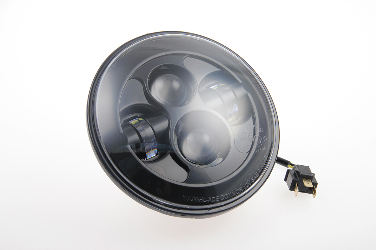 7" LED Scheinwerfer, schwarz (passend für Harley-Davidson Modelle: Touring)