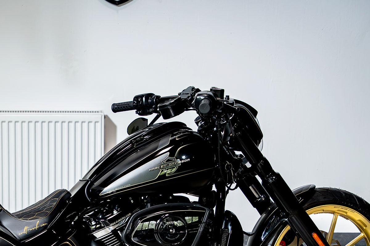 Speedometer Mount "Round" for Harley-Davidson Breakout 2025+ (for Round Speedometer, Gloss Black)