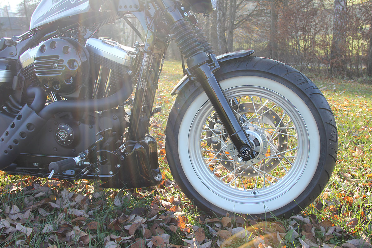 Frontfender BOBBER (passend für Harley-Davidson Modelle: alle Sportster 48, schwarz glänzend)